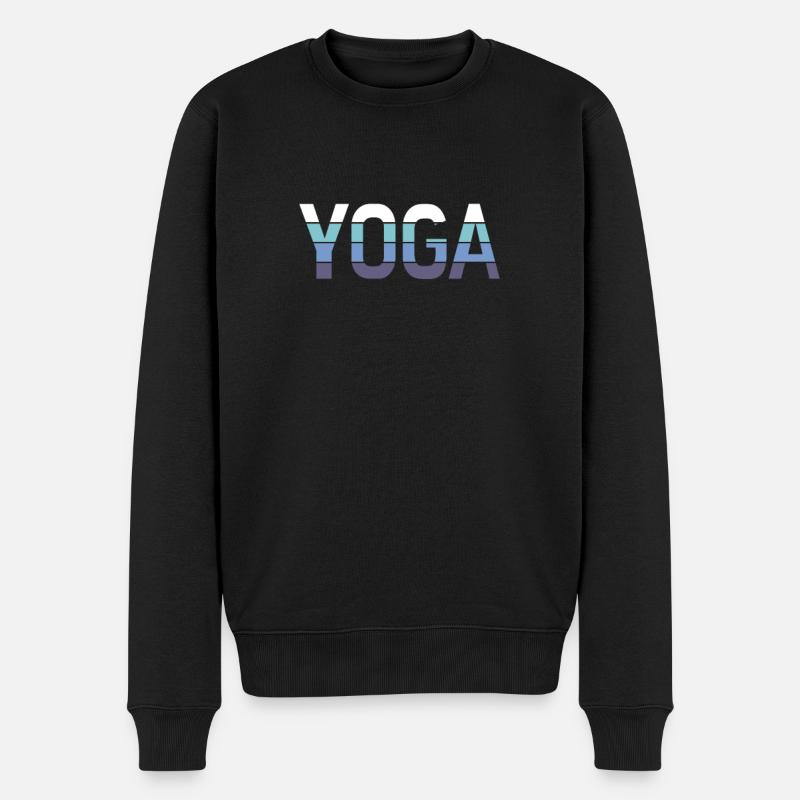 Yoga - Männer Premium Bio Pullover - Schwarz