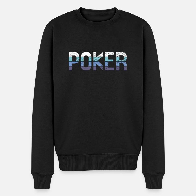 Poker - Pull Premium bio Homme - noir