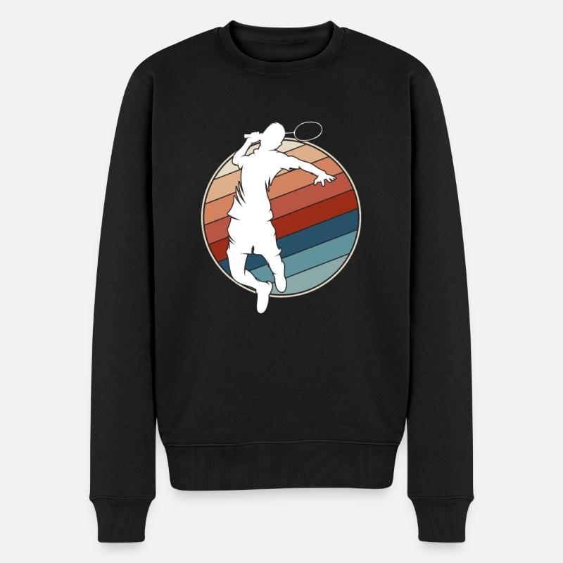 Badminton Rétro - Pull Premium bio Homme - noir