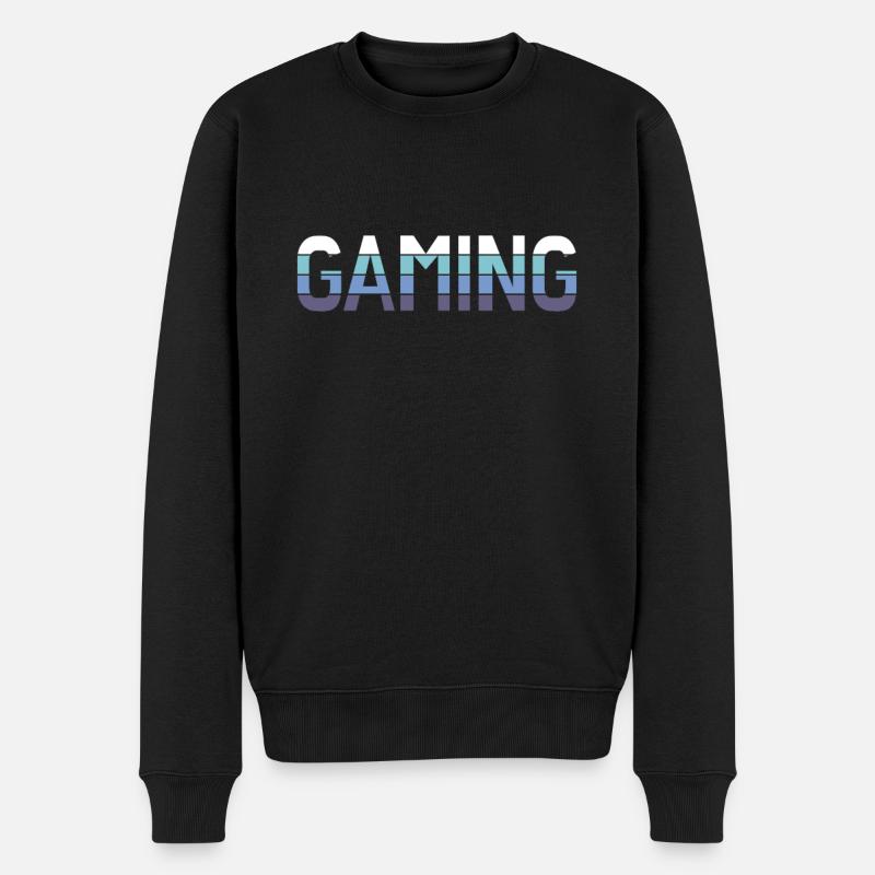 Gaming - Männer Premium Bio Pullover - Schwarz