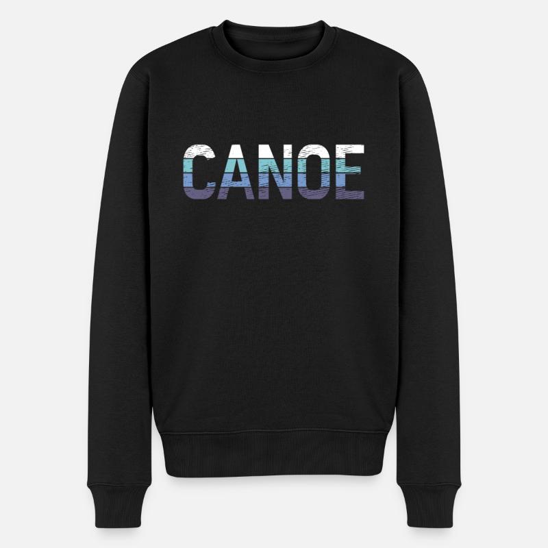 Kanu - Männer Premium Bio Pullover - Schwarz