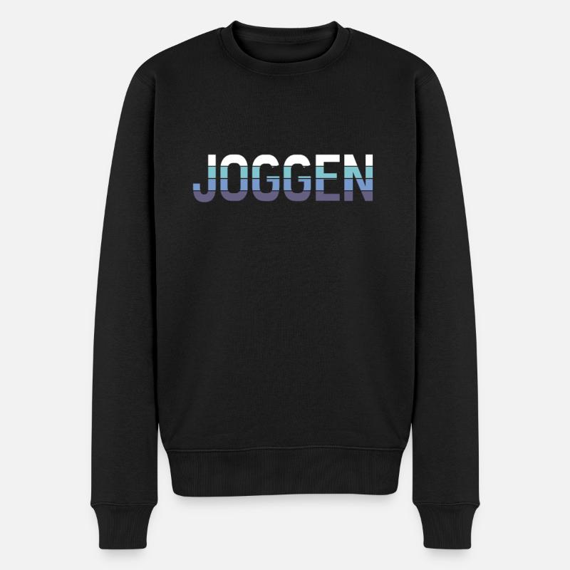 Joggen - Männer Premium Bio Pullover - Schwarz