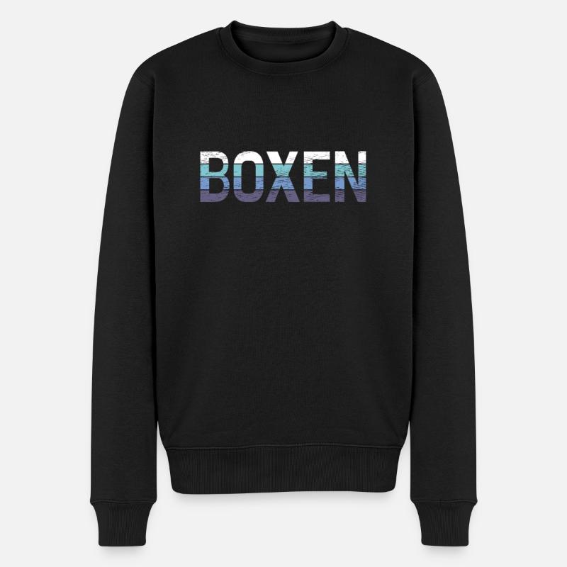Boxen - Männer Premium Bio Pullover - Schwarz
