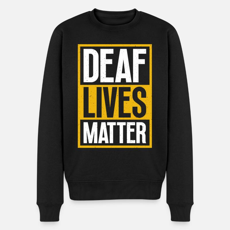 Deaf People Matters - Américain - Pull Premium bio Homme - noir