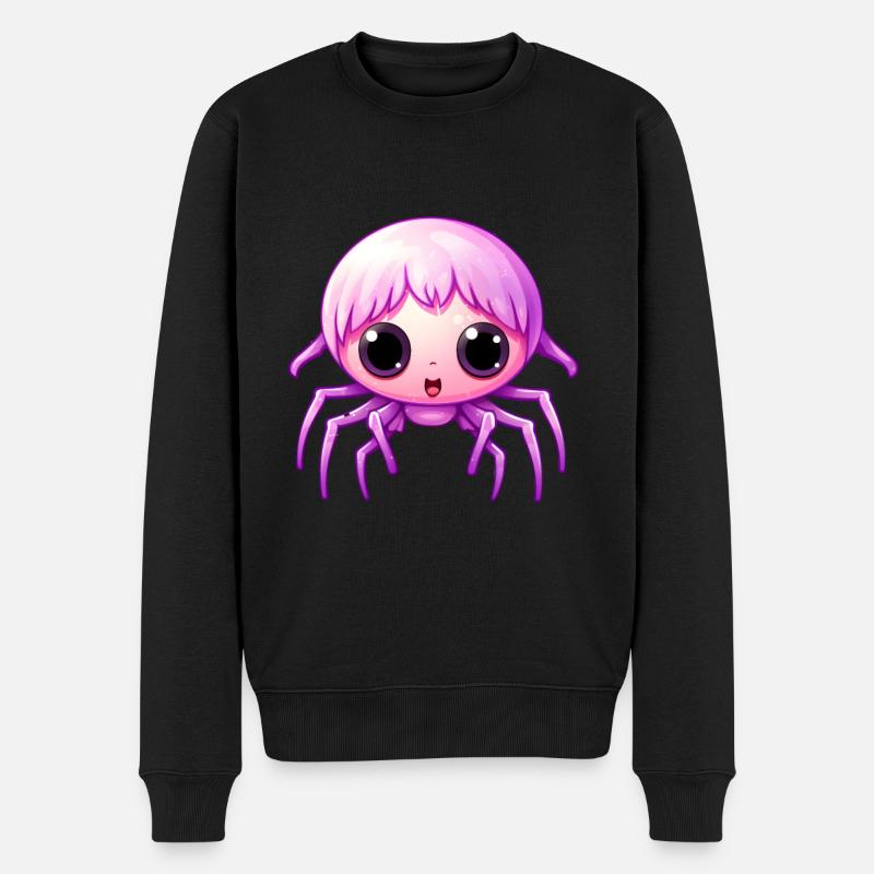 Araignée Kawaii - Pull Premium bio Homme - noir