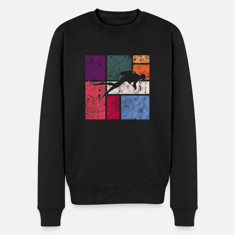 Plonger - Pull Premium bio Homme - noir