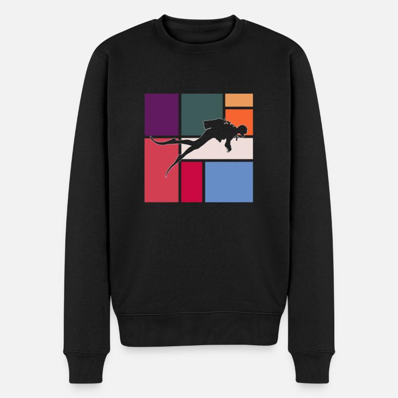 Plonger - Pull Premium bio Homme - noir