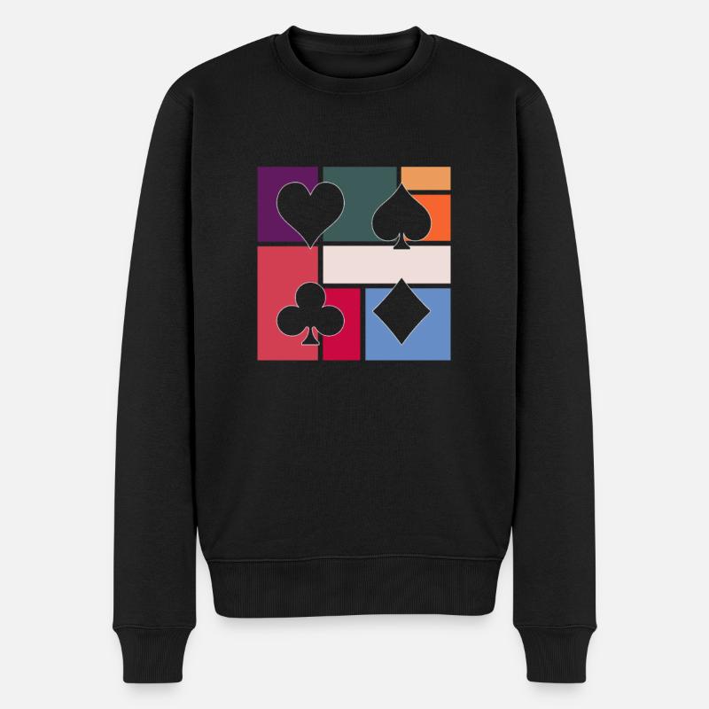 Poker - Pull Premium bio Homme - noir