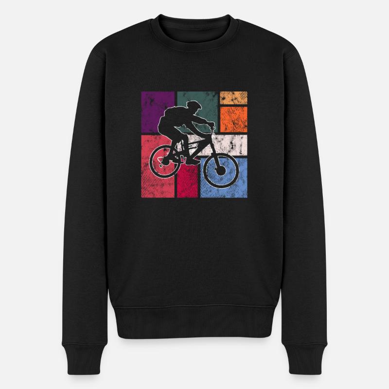 Mountainbike - Männer Premium Bio Pullover - Schwarz