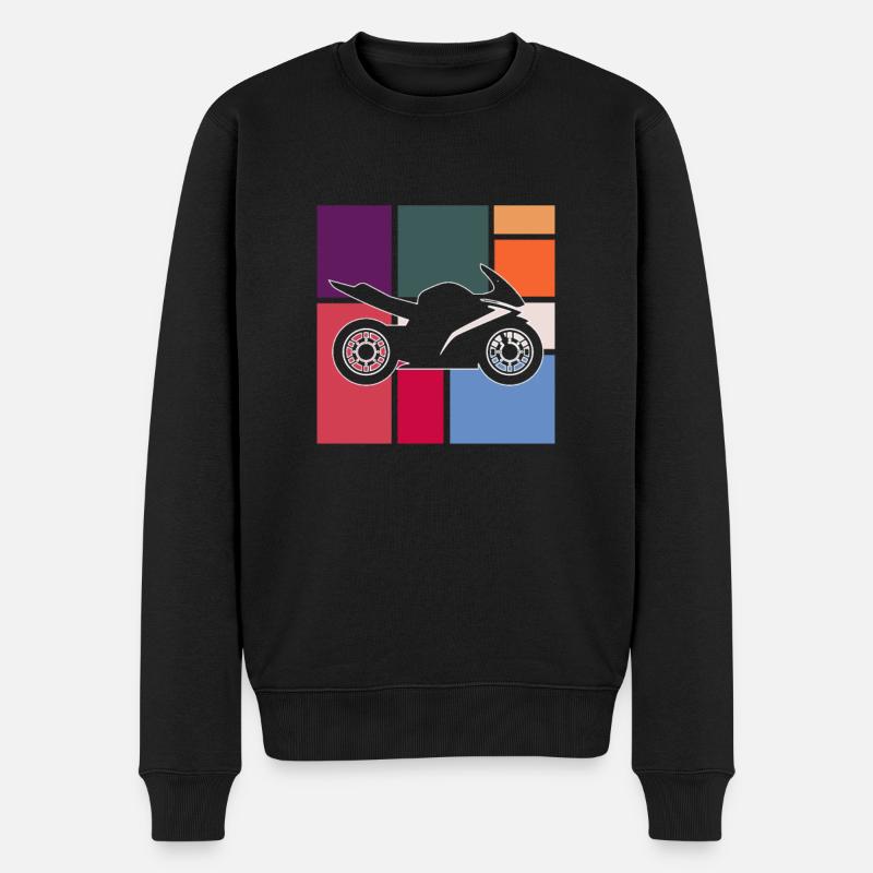 Motorrad - Männer Premium Bio Pullover - Schwarz