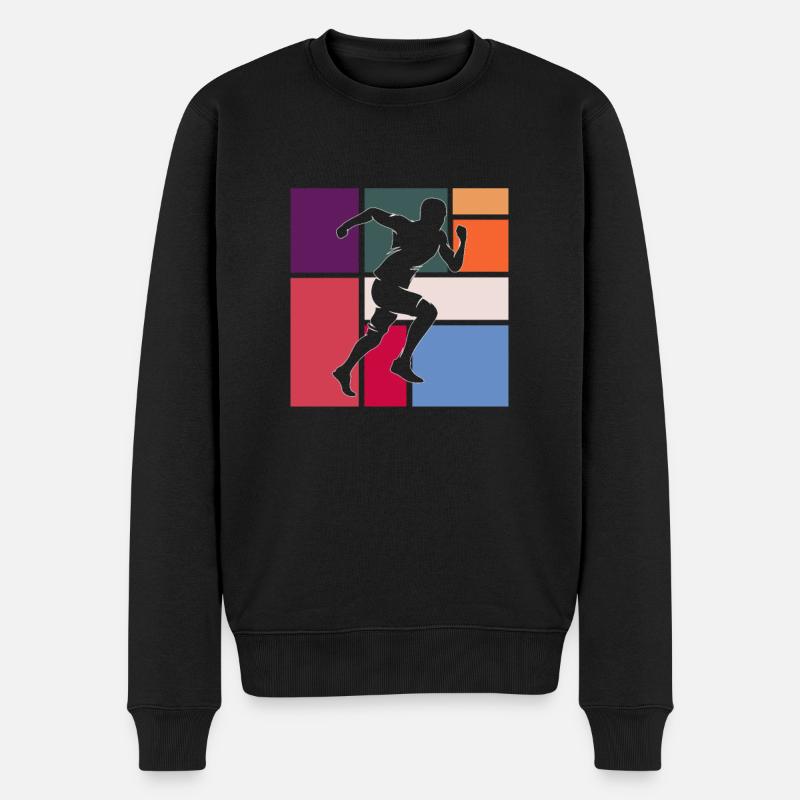 Joggen - Männer Premium Bio Pullover - Schwarz