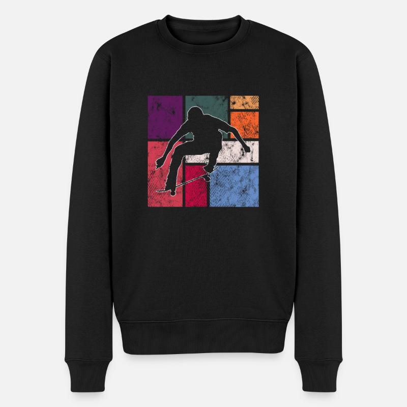 Skating - Männer Premium Bio Pullover - Schwarz