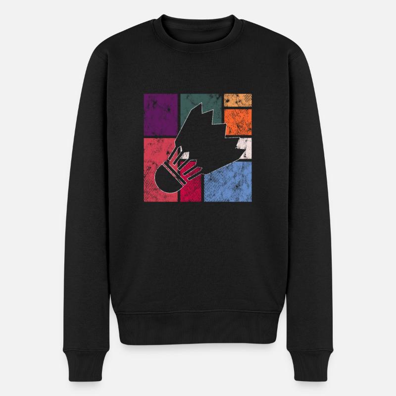 Badminton - Männer Premium Bio Pullover - Schwarz