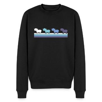 Schaf - Männer Premium Bio Pullover - Schwarz - Vorne - Nico (187cm)
