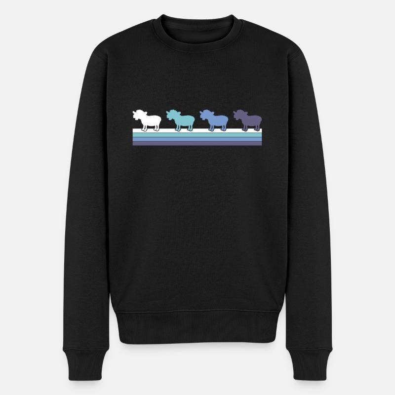 Schaf - Männer Premium Bio Pullover - Schwarz