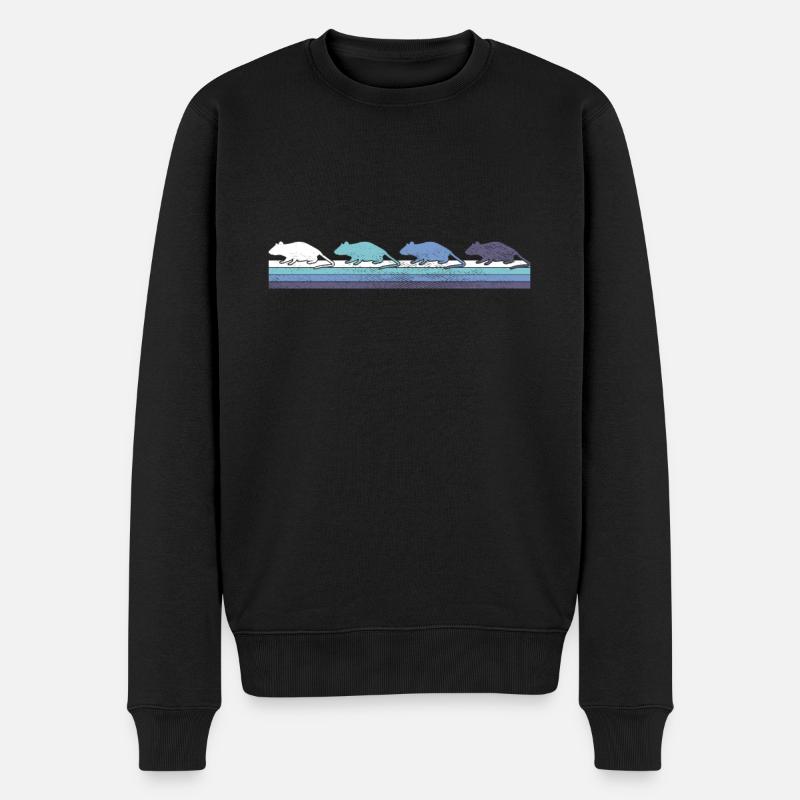 Maus - Männer Premium Bio Pullover - Schwarz