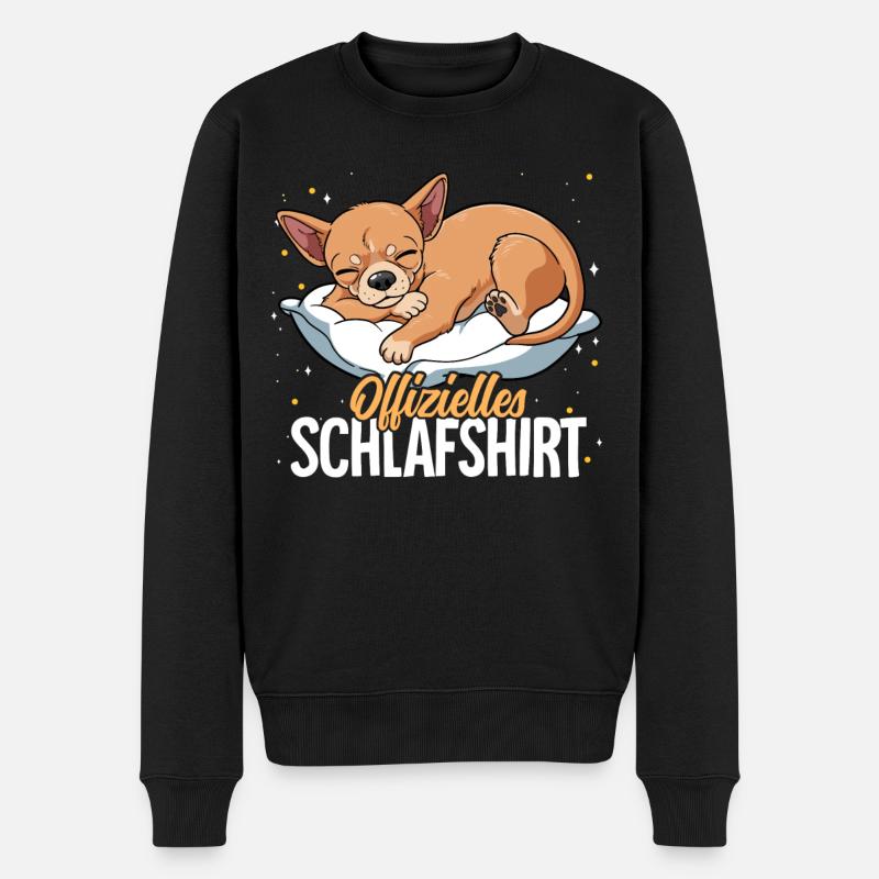 Offizielles Schlafshirt Chihuahua - Männer Premium Bio Pullover - Schwarz
