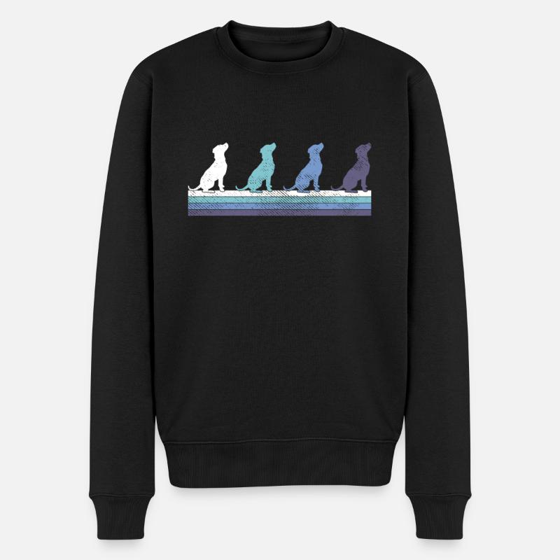 Hund - Männer Premium Bio Pullover - Schwarz
