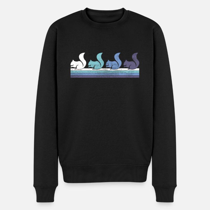 Eichhörnchen - Männer Premium Bio Pullover - Schwarz