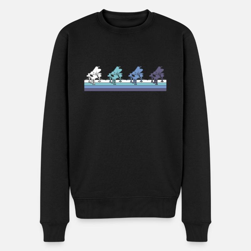 Piano - Pull Premium bio Homme - noir