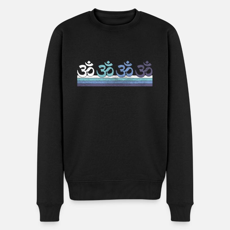 Meditation - Männer Premium Bio Pullover - Schwarz