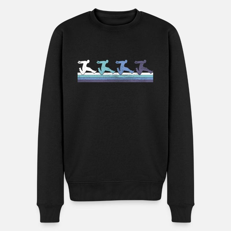 Parkour - Männer Premium Bio Pullover - Schwarz