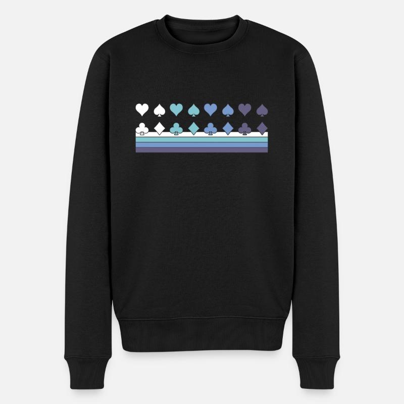 Poker - Männer Premium Bio Pullover - Schwarz