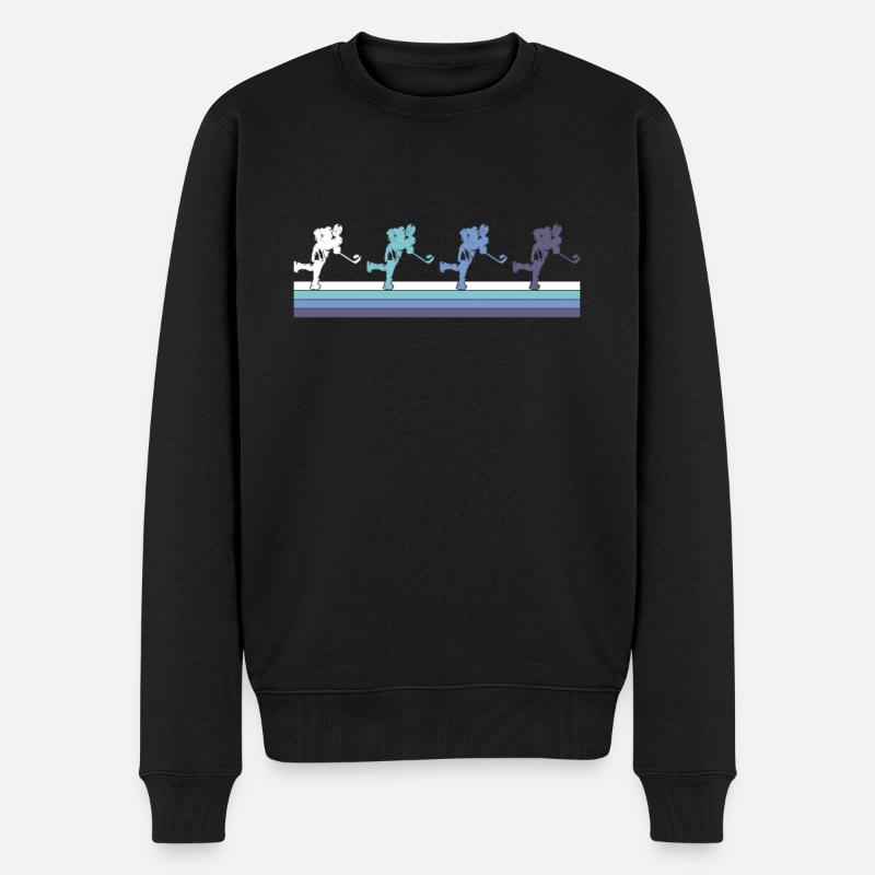 Eishockey - Männer Premium Bio Pullover - Schwarz