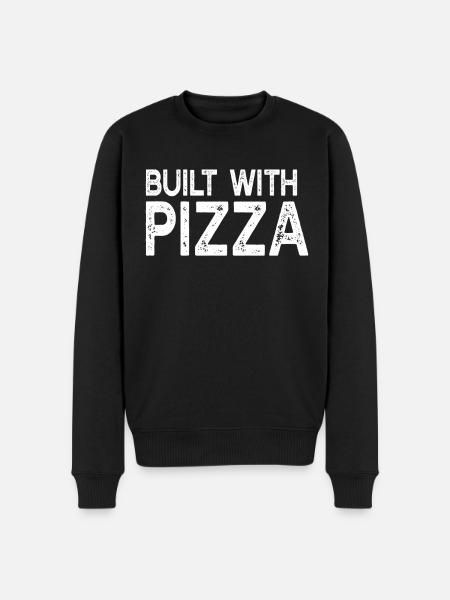 Pizza Lover - Built With Pizza - Funny Pizza - Ekologiczna męska bluza Premium - czarny