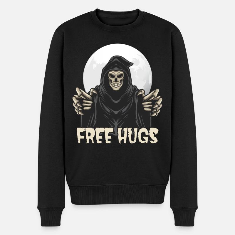 Free Hugs - Männer Premium Bio Pullover - Schwarz