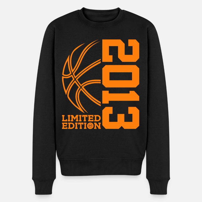 LIMITED EDITION 2013 BASKETBALL 13. GEBURTSTAG - Männer Premium Bio Pullover - Schwarz
