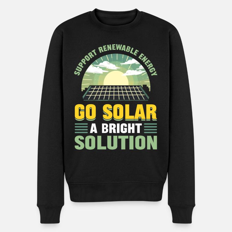 Soutenez l’énergie renouvelable Go Solar - Pull Premium bio Homme - noir