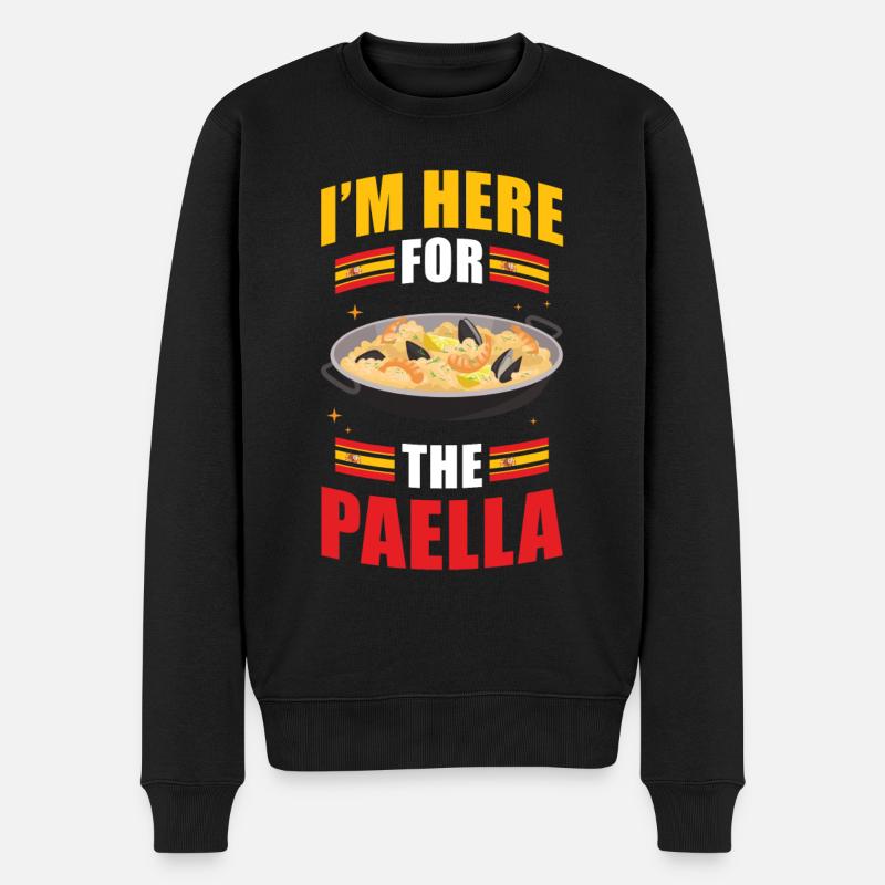 Paella Cuisine Espagnole Espagne Souvenir - Pull Premium bio Homme - noir