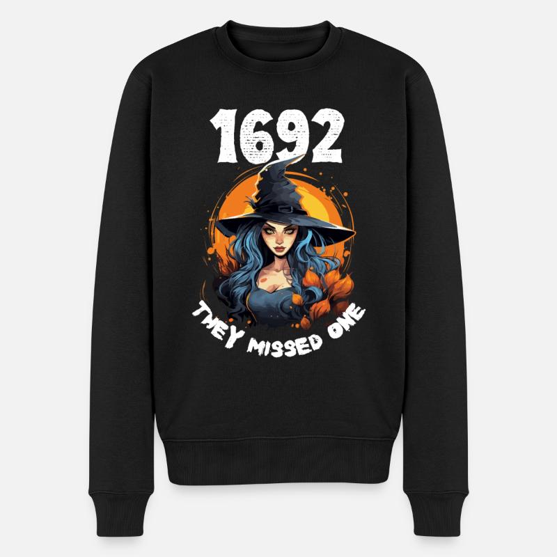 Halloween Hexe des Mysteriums aus Salem 1692 - Männer Premium Bio Pullover - Schwarz