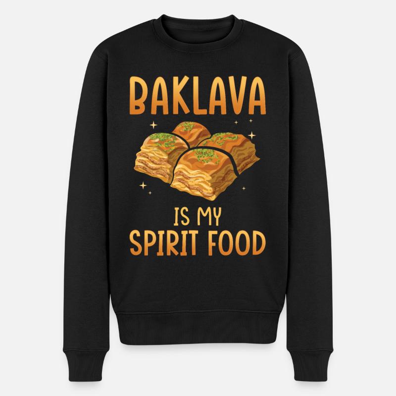 Baklava est mon plat préféré - Pull Premium bio Homme - noir