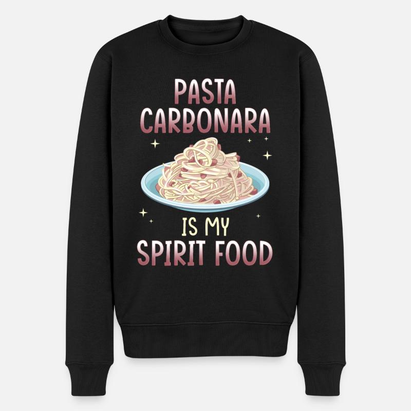 Les pâtes carbonara sont ma nourriture préférée - Pull Premium bio Homme - noir
