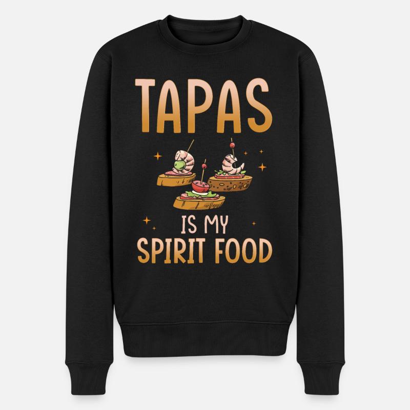 Les tapas sont mon plat préféré - Pull Premium bio Homme - noir