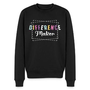 Childcare Worker Difference Maker Daycare Worker - Men's Premium Organic Jumper - black - Front - Nico (187cm)