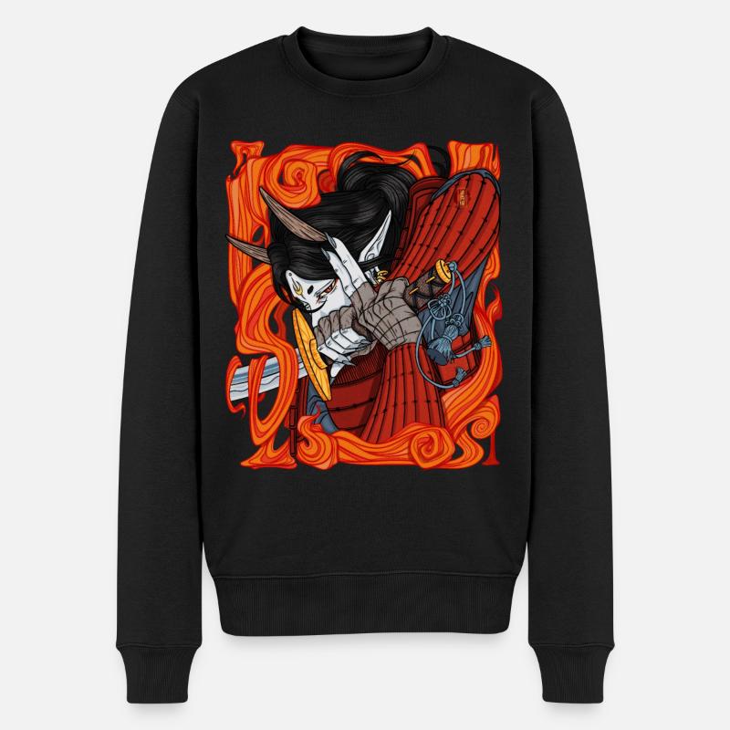 Guerrier Démon Samouraï - Pull Premium bio Homme - noir