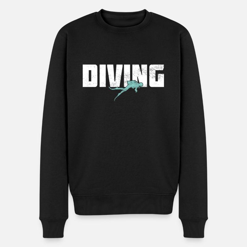 Tauchen - Männer Premium Bio Pullover - Schwarz