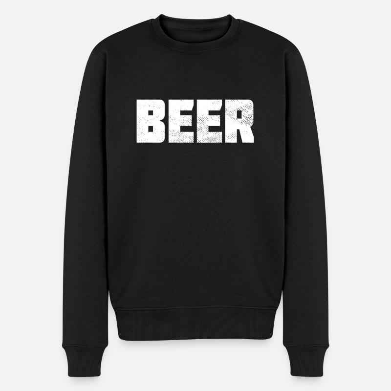 Bier - Männer Premium Bio Pullover - Schwarz