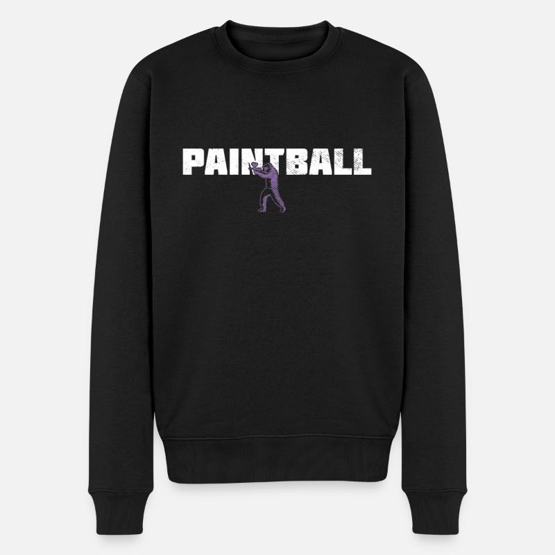 Paintball - Männer Premium Bio Pullover - Schwarz