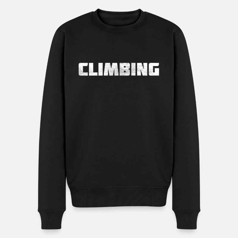 Klettern - Männer Premium Bio Pullover - Schwarz
