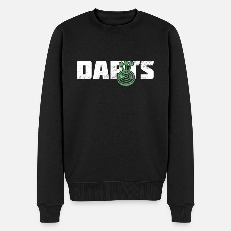 Darts - Männer Premium Bio Pullover - Schwarz