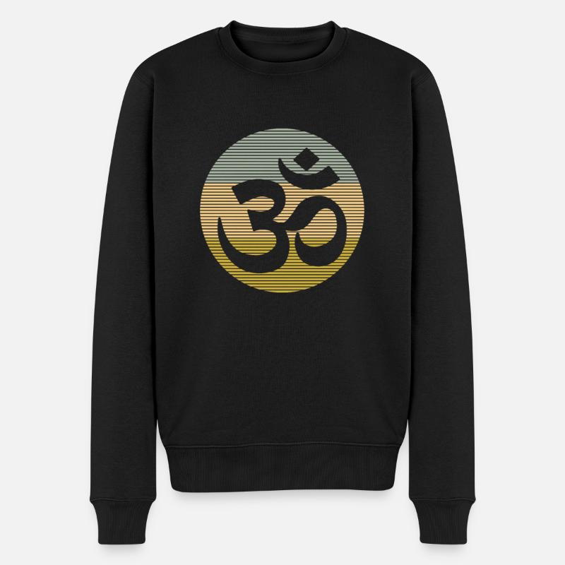 Meditation - Männer Premium Bio Pullover - Schwarz