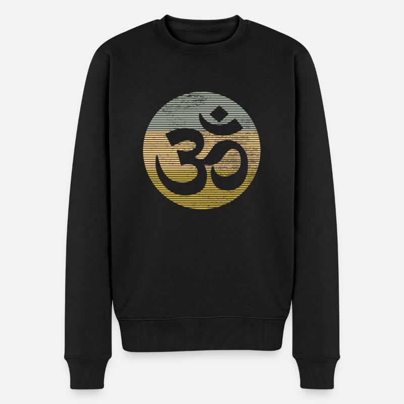 Meditation - Männer Premium Bio Pullover - Schwarz