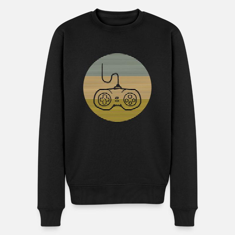 Gaming - Männer Premium Bio Pullover - Schwarz
