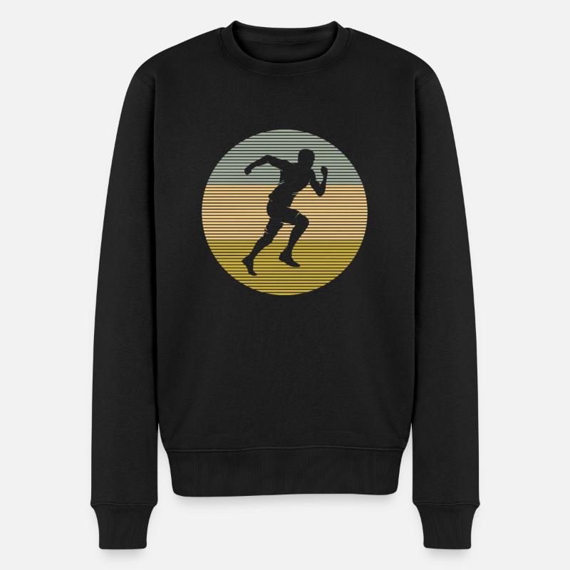 Joggen - Männer Premium Bio Pullover - Schwarz