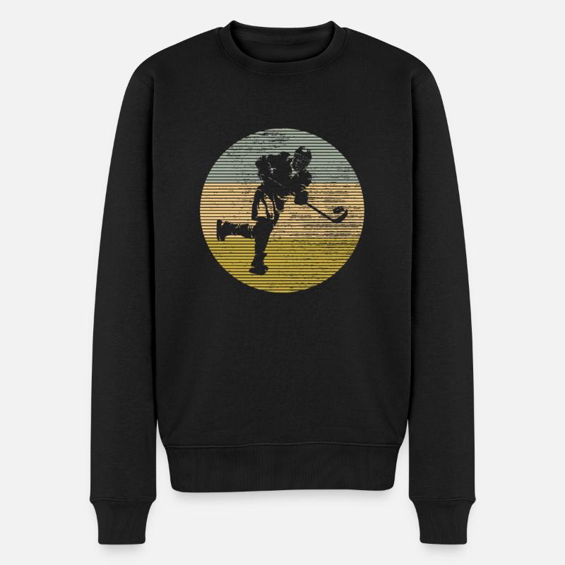 Eishockey - Männer Premium Bio Pullover - Schwarz