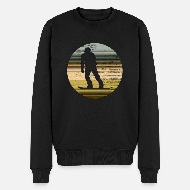 Snowboarding - Männer Premium Bio Pullover - Schwarz